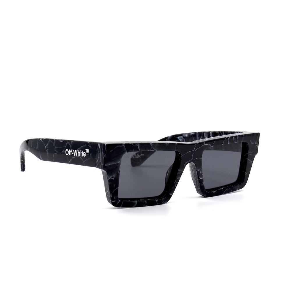 OFF-WHITE 0ER1017 BLACK MARBLE DARK GREY WOMEN'S AUTHENTIC SUNGLASSES - Picture 3 of 11